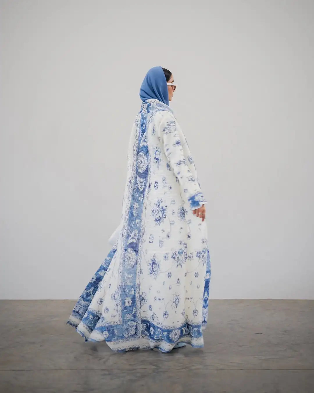 KAF Women Abaya 2025 New Retro Printing Cardigan Lace-up Design Loose Large Size Fashion Female ABaya Festival Dress