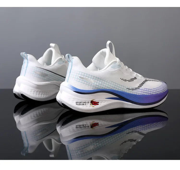 New Red Rabbit 7 Couple Carbon Board Mesh Breathable Sports Shoes Elderly Trendy Shoes Men's Casual Running Shoes Summer EVA Upp