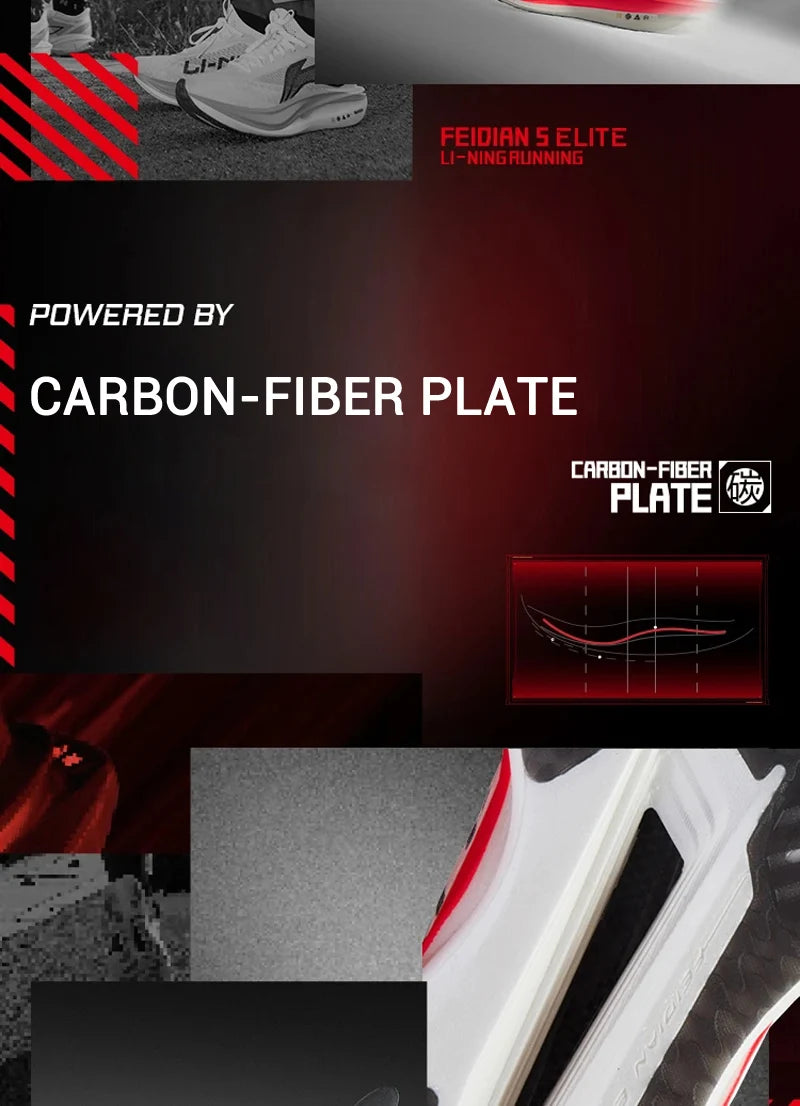 FEIDIAN 5 ELITE Racing Running Shoes – SUPER BOOM Cushioning & Carbon-Fiber Plate