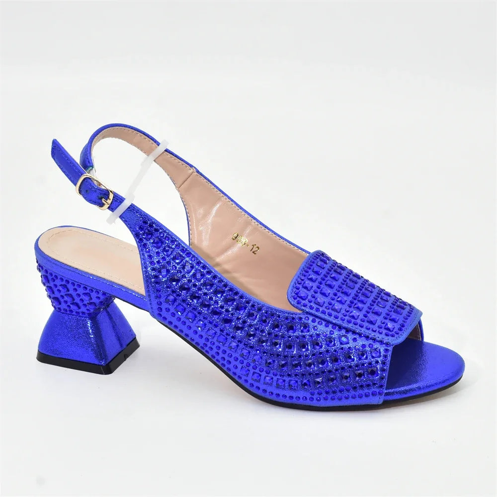 New Arrival Italian Women Pumps Decorated with Rhinestone Shoes for Women 2024 Designer Luxury Wedding Shoes Bride