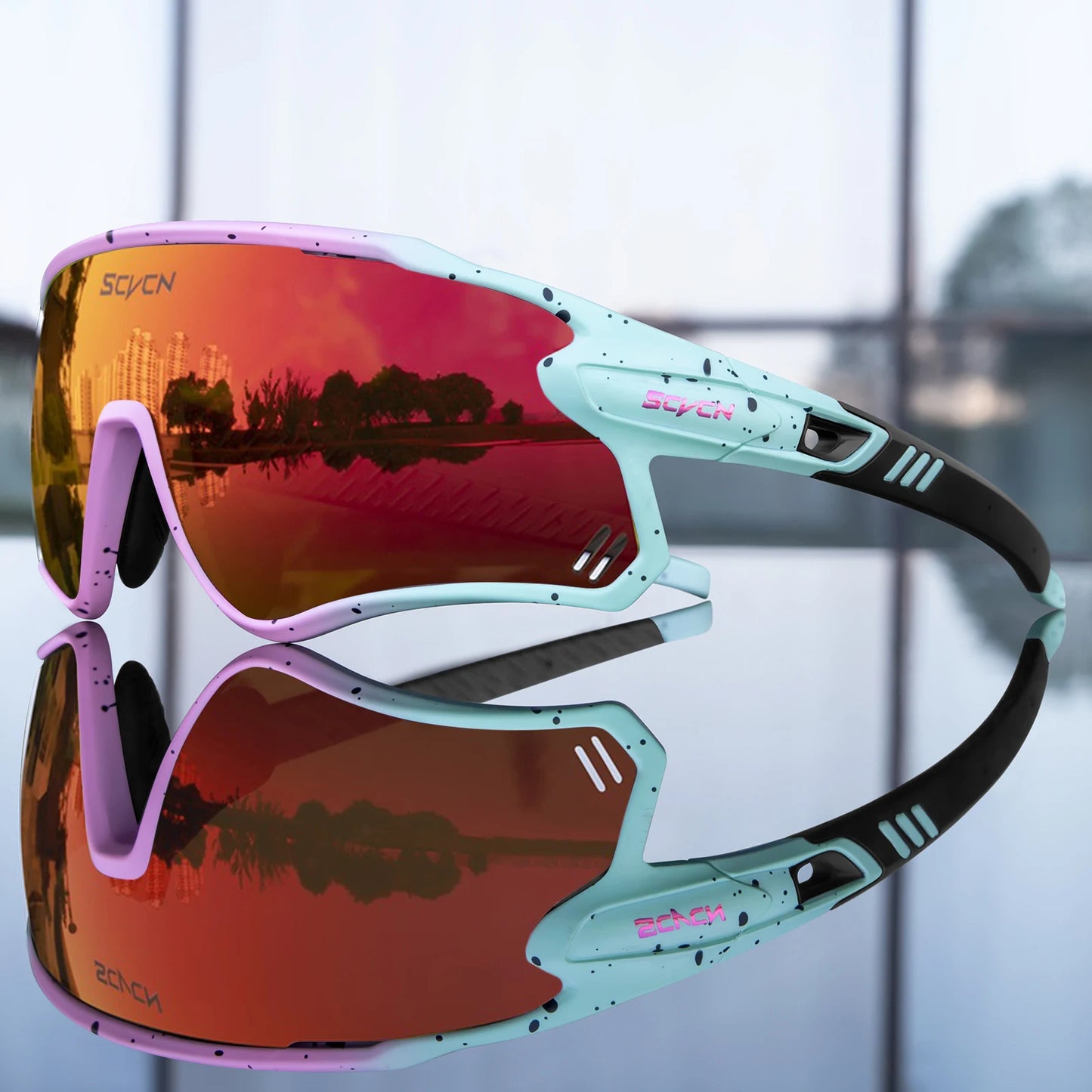 SCVCN Photochromic Sunglasses Bicycle Cycling Glasses MTB Driving Running UV400 Polarized Fishing Goggles Man Woman Bike Eyewear