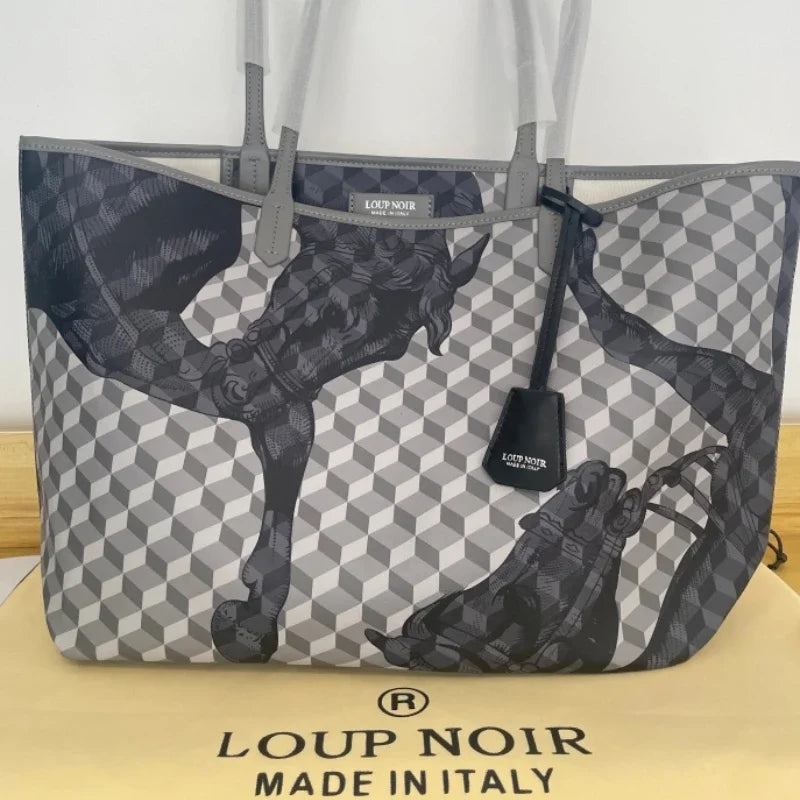 LOUP NOIR New Tote Bag for Women Famous Brands Bag Large Capacity Shoulder Women Bags LOUP NOIR Bag High Quality Casual Totes