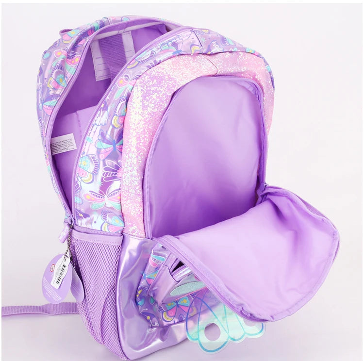 Smiggle Children School Supplies Butterfly Series School Bag Pencil Box Lunch Bag Water Cup Anime Backpack Student Gift