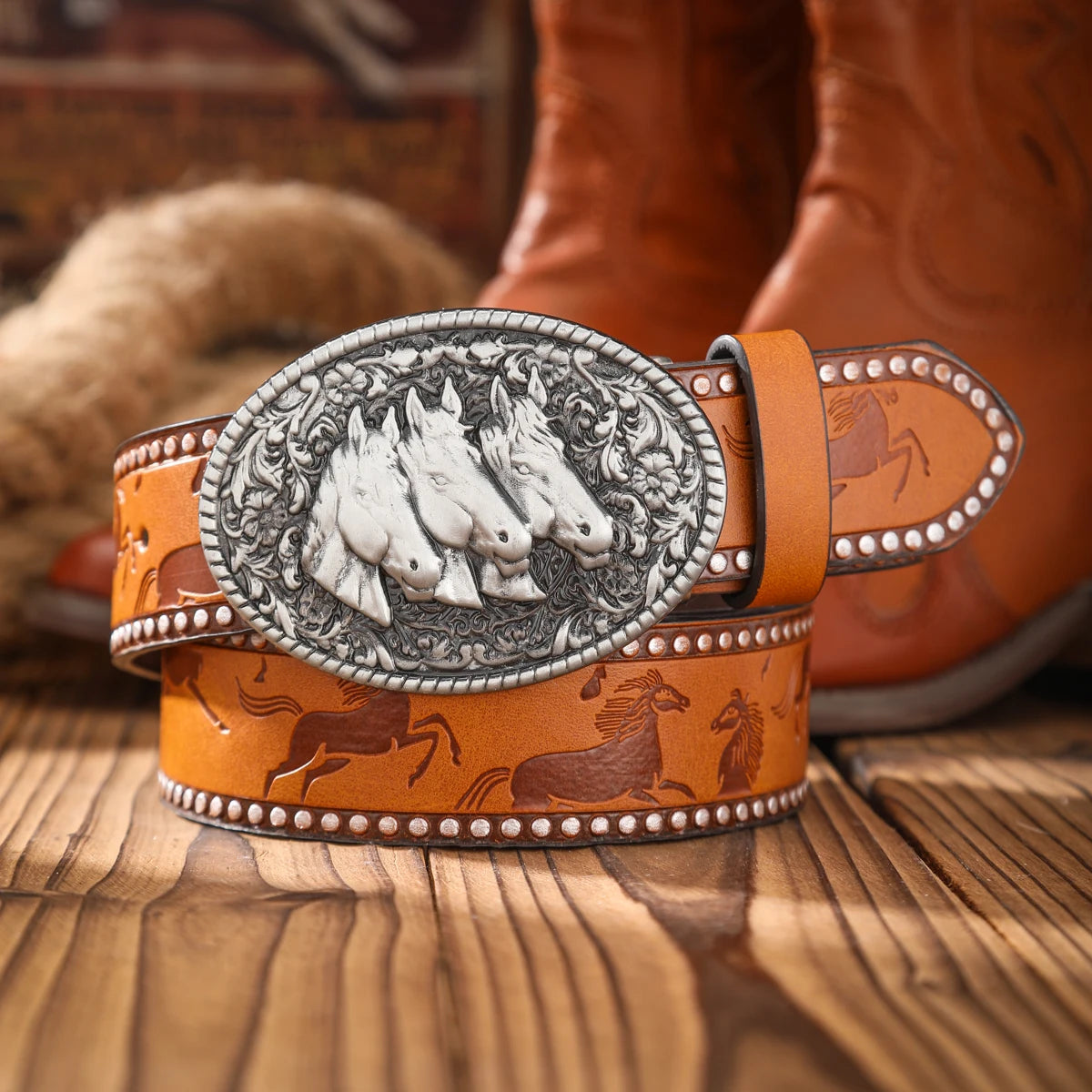 Vintage meets fashion! Alloy buckle PU belt, suitable for both men and women, to create a personalized Western style