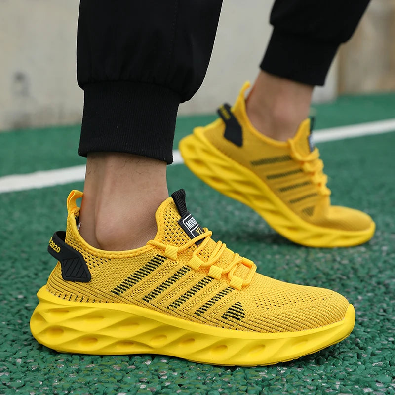Men Shoes Comfortable Casual Sneakers Breathable Platform Running Shoes Man Mesh Mesh Sports Waling Tennis For Women Masculino