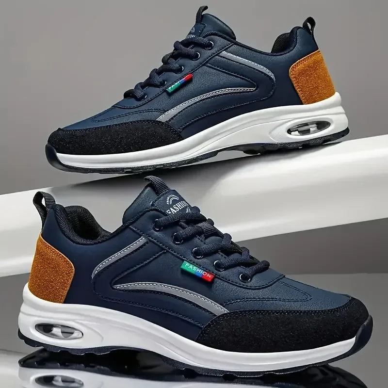 Trendy Men’s Indoor Height Increase Running Shoes Anti-Slip Rubber Outsole Casual Shoes All-Day Comfort Gym Work Men's Sneakers