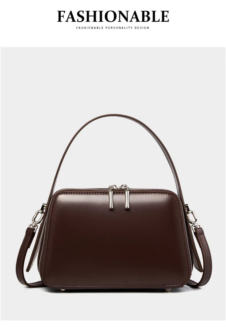 YANATARI underarm cowhide Genuine leather handbags women vintage shoulder bag female crossbody bags luxury high quality 2025
