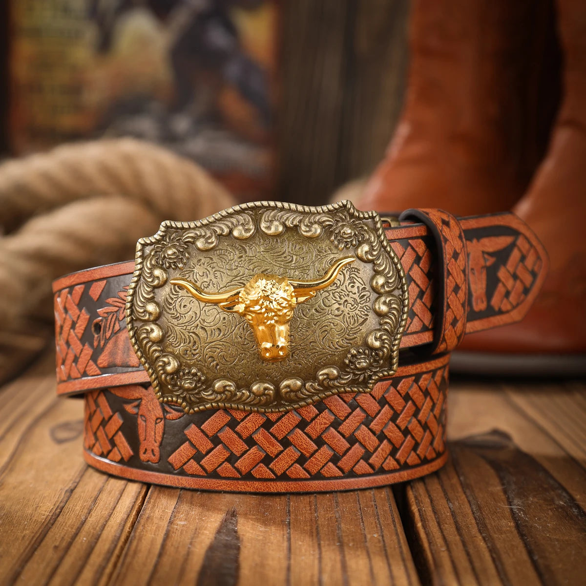 Vintage meets fashion! PU alloy buckle belt, suitable for both men and women, to create a personalized Western style