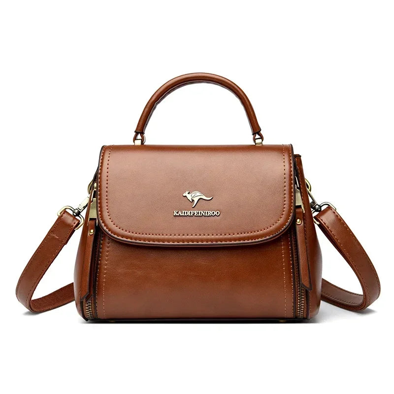 High Quality Soft Leather Tote Bag Fashion New Solid Ladies Purses and Handbags Large Capacity Shoulder Croosbody Bag for Women