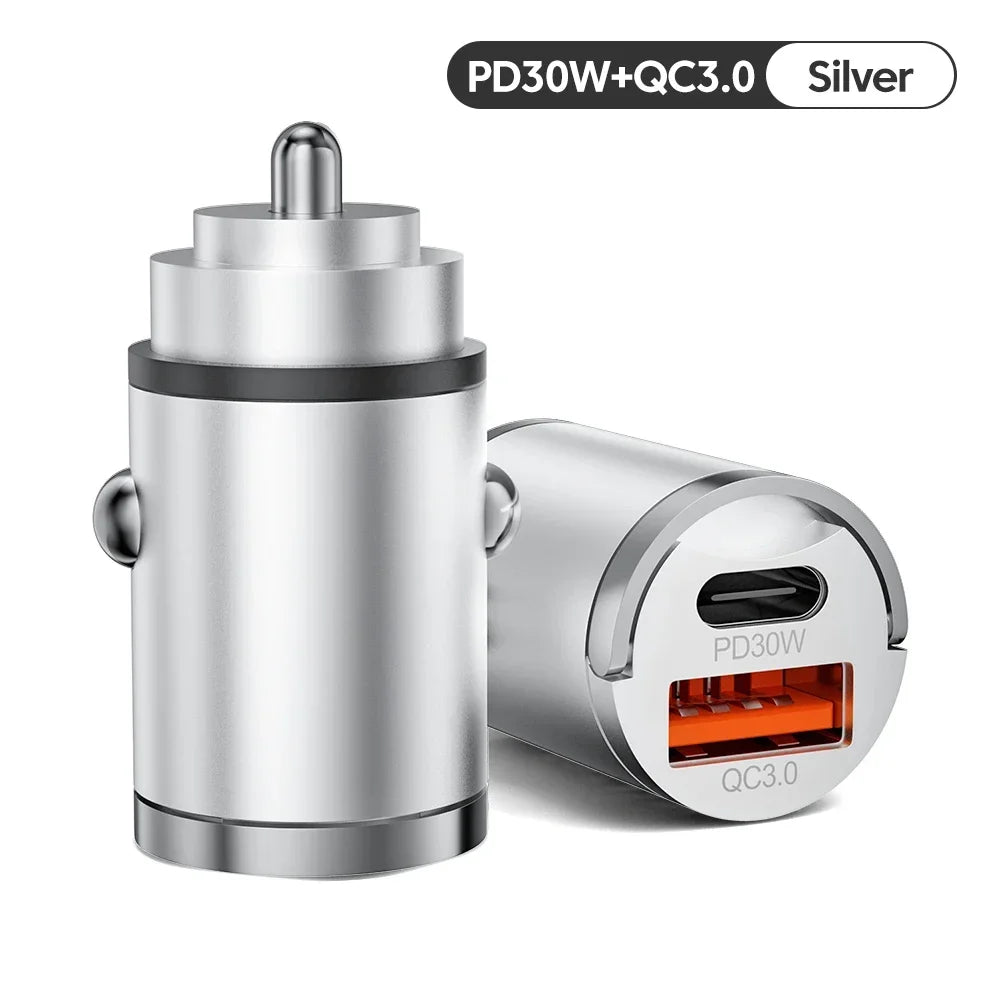 Xiaomi 100W Car Charger Lighter PD Fast Charging For IPhone QC3.0 Mini USB Type C Mini Car Phone Charger For Samsung Huawei 2025