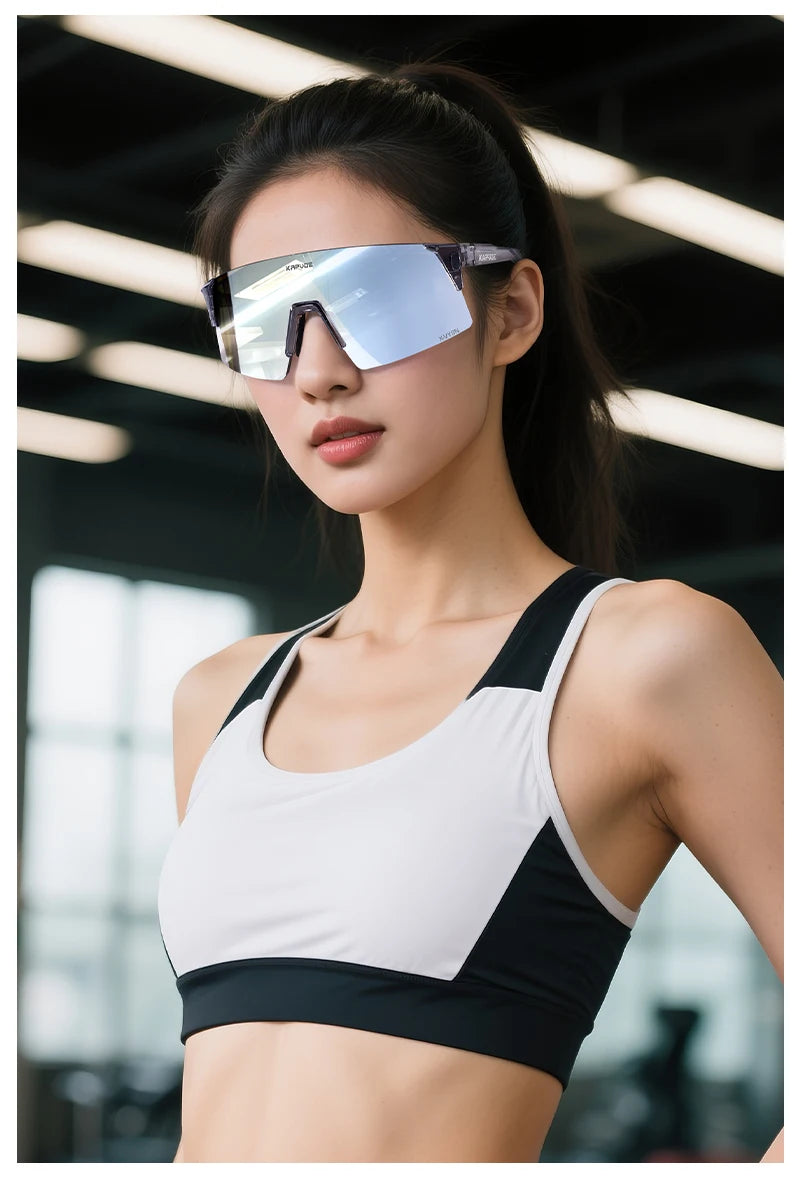 Kapvoe Photochromic Men Bike Cycling Sunglasses Women Glasses Bicycle Sports Running Glasses Outdoor UV400 New Road Goggles