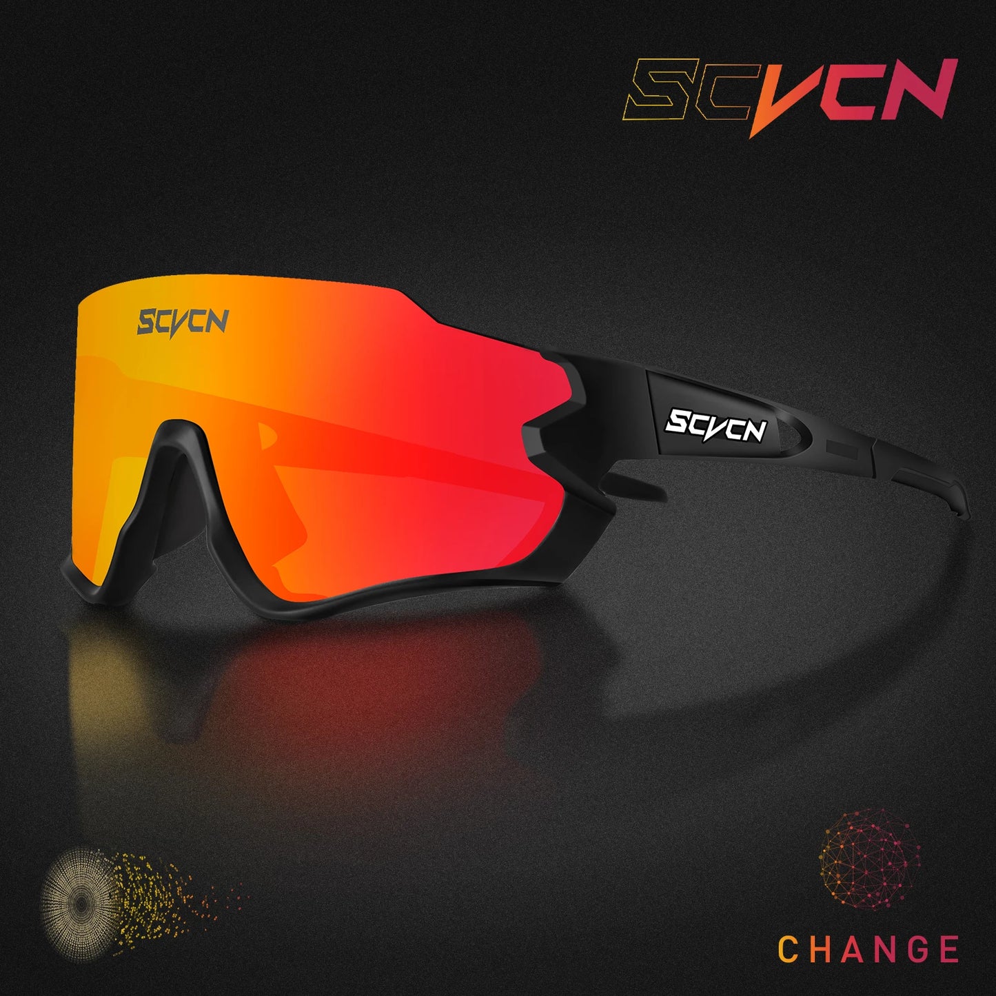 SCVCN Hot Sunglasses for Men Outdoor Bike Cycling Glasses MTB Road Driving Bicycle Glasses Women Sports Running UV400 Eyewear
