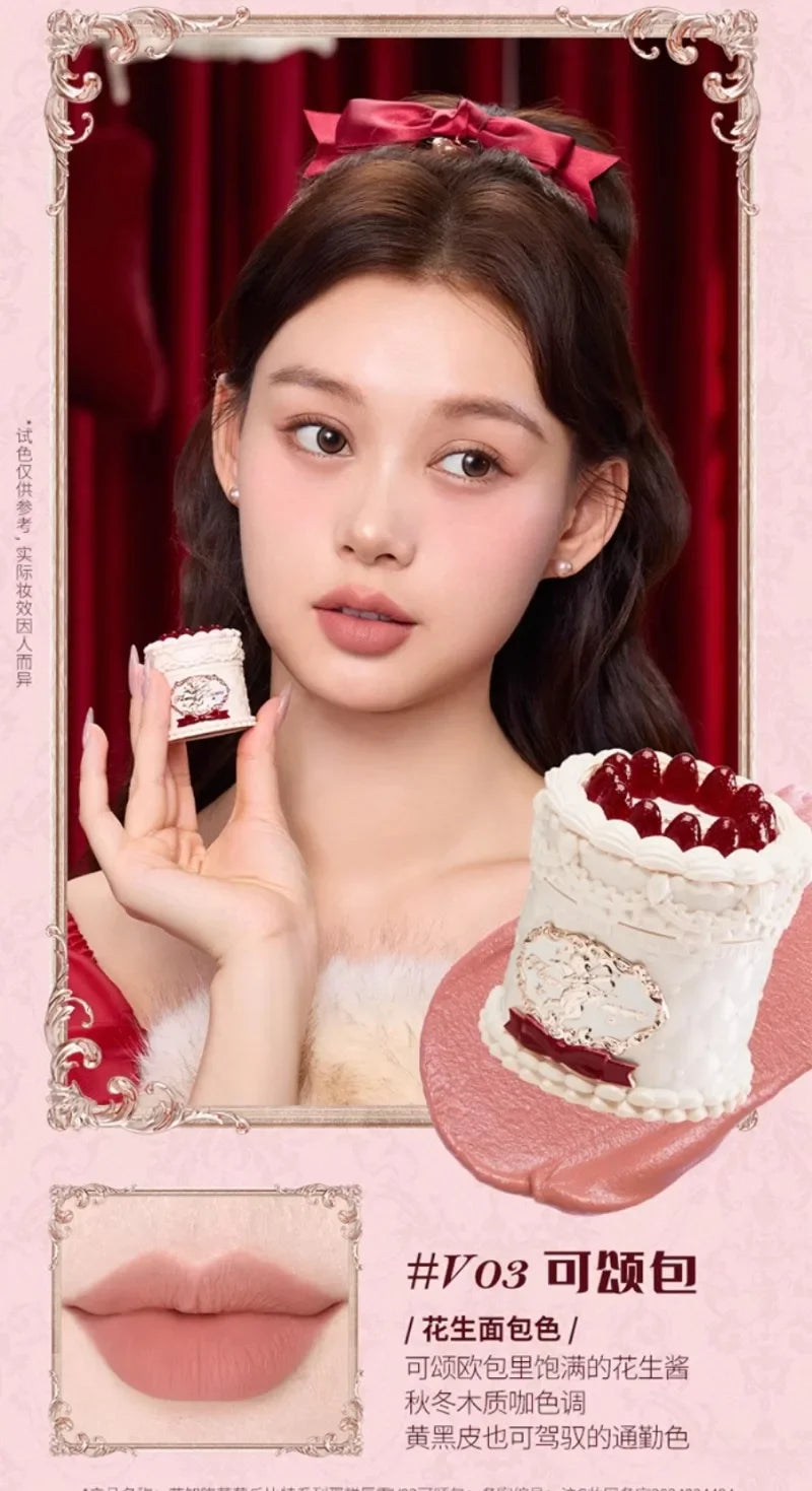 Flowerknows Strawberry Cupid Lipstick Cake Matte Velvet Lipgloss Lip Mud Makeup Korean Flower Know Lip Cream For Girls&Women