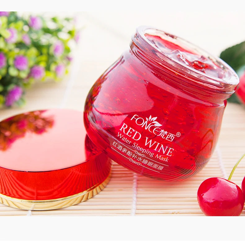FONCE Red Wine Sleeping Night Mask ,Hydrating, Moisturizing, and Narrowing Pores 100g