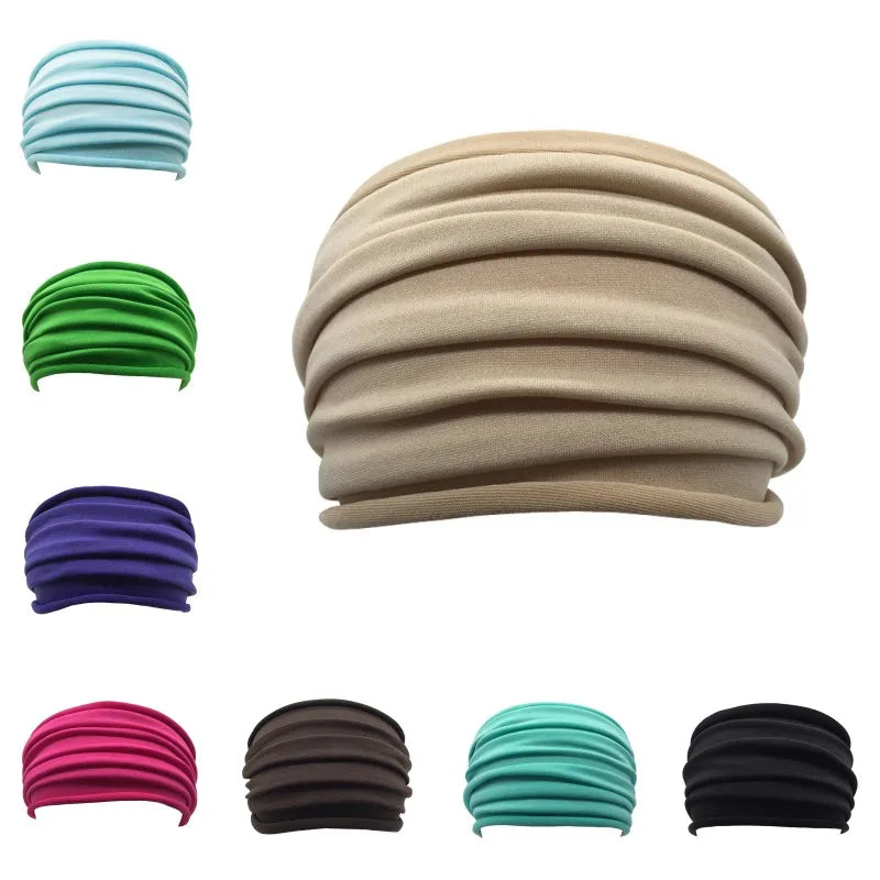 Casual Headwraps for Women Soft Wide Elastic Headband Running Yoga Turban Hair Accessories for Girls Fashion