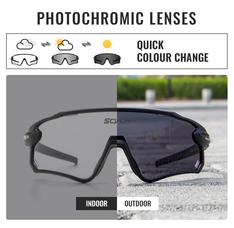 SCVCN MTB Road Bicycle Riding Glasses Men Outdoor Sports Bike Cycling Sunglasses Woman Running Hiking Eyewear UV400 Goggles hot