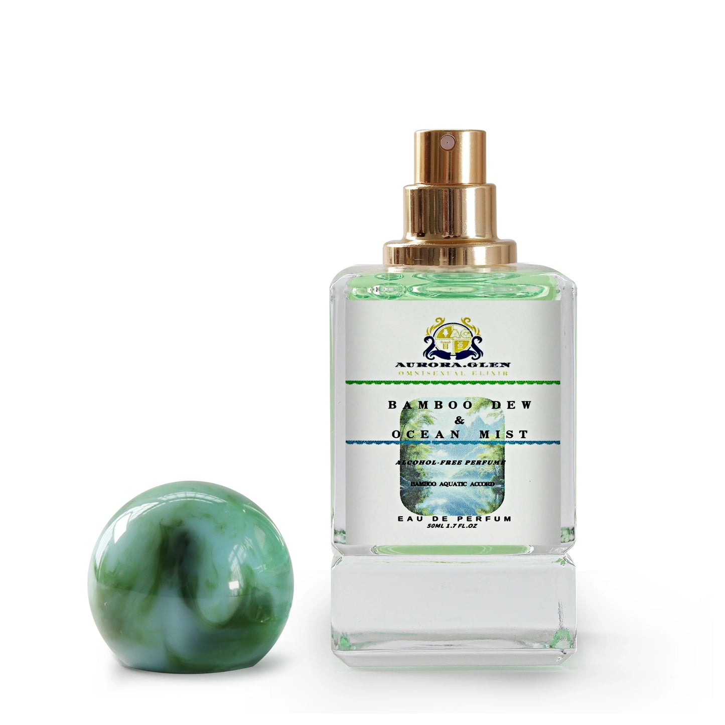 Woman Bamboo Maiden Perfume Oil 50mL for Women Alcohol-Free Aquatic Scent Perfume Bamboo Ocean Musk Perfume Long Lasting