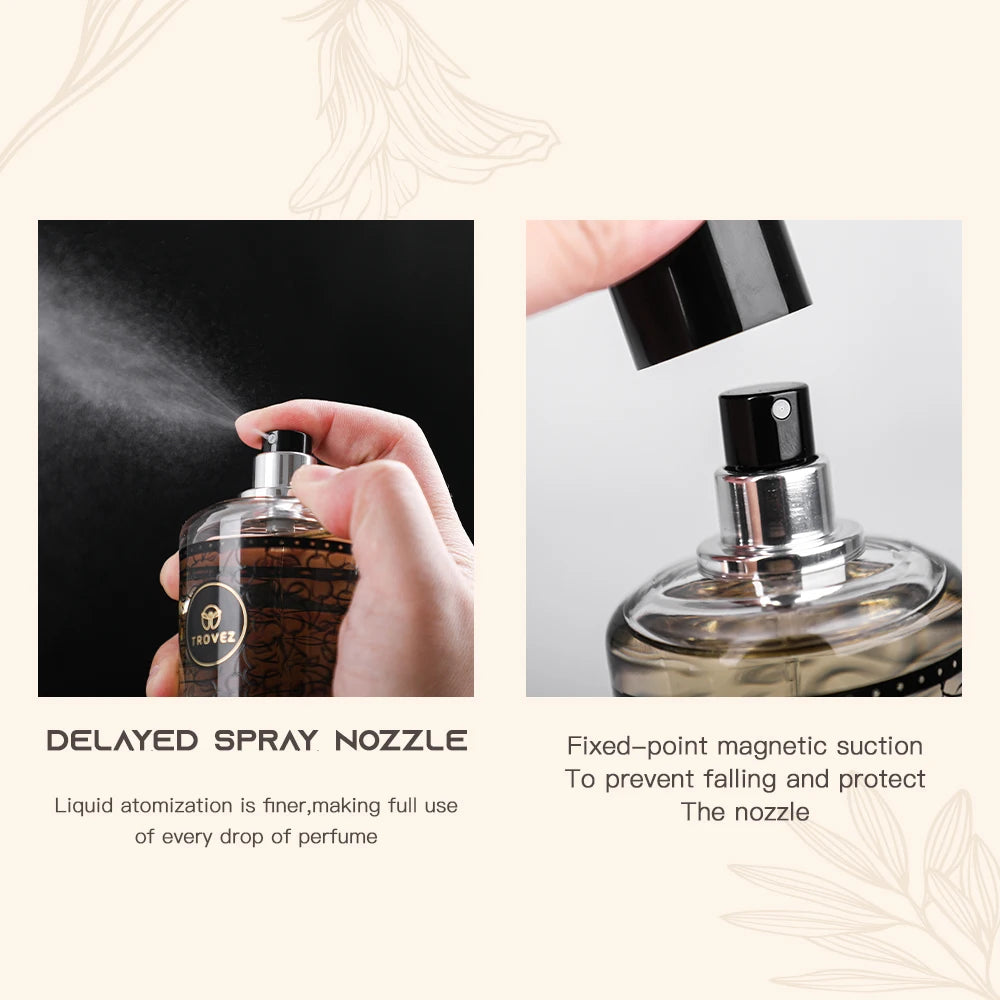 TROVEZ Ode Oud 100ml Perfume Wood Oriental Tone Long-lasting Fragrance Unisex Perfume Body Spray Rich Arabic Perfumes Scent Gift