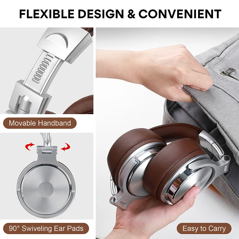 Oneodio Wired Headphones Professional Studio DJ Headphone With Microphone Over Ear Hi-Res Headset Monitoring For Music Phone