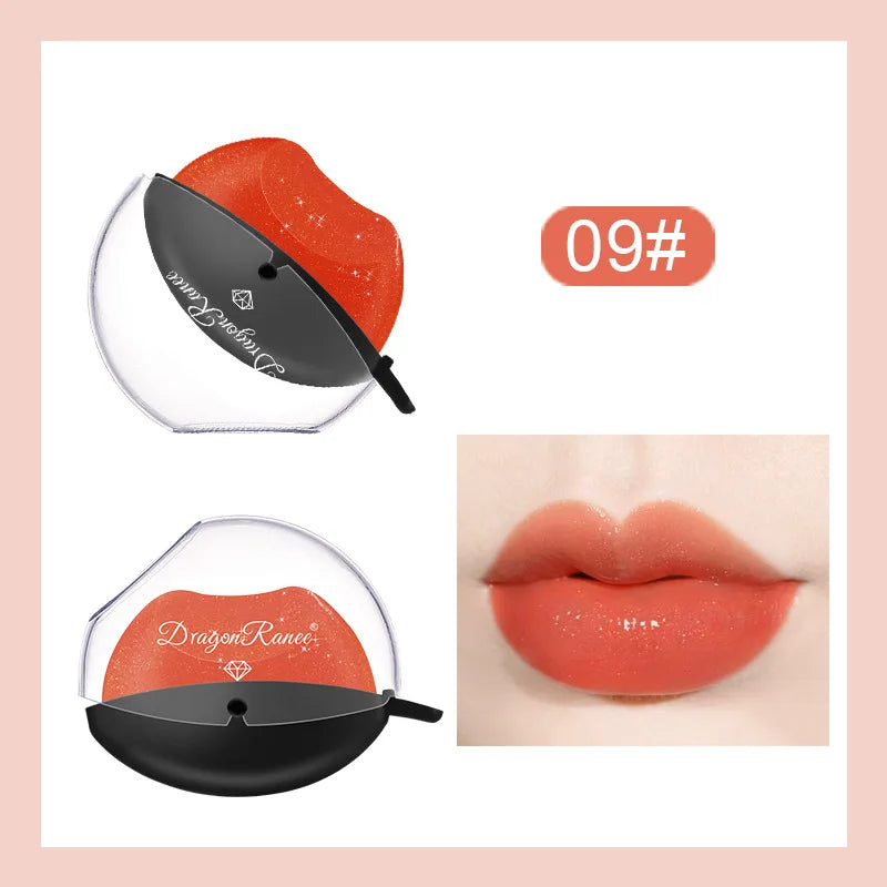 Pearlescent Lipstick Lazy Lip Shape Pearlescent Fine Glitter Lipstick Not Easy to Fade Temperature Change Moisturizing Discoloration Lazy Lipstick Makeup Performance with Glitter Lipstick