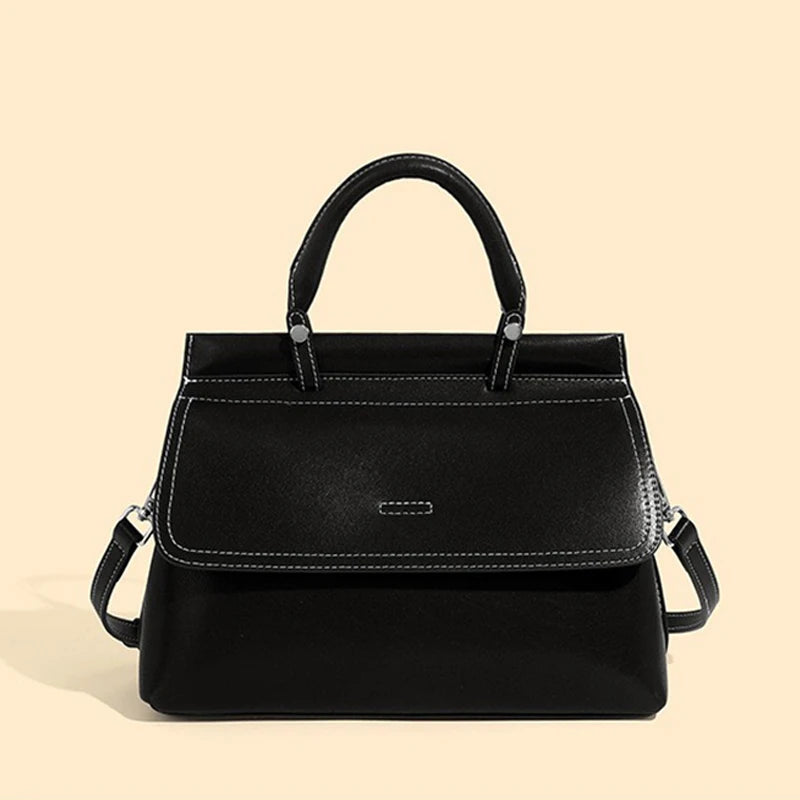 2024 New Trendy Real Leather Woman Shoulder Crossbody Bag Handbag Fashion