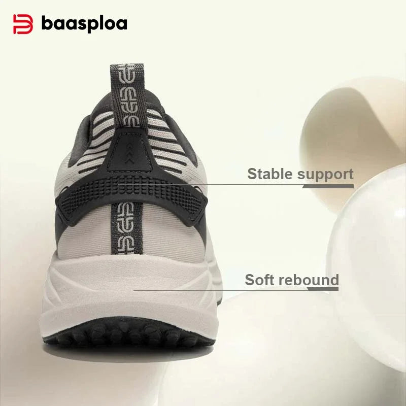 Baasploa Men Running Shoes 2025 Fashion Outdoor Lightweight Non-slip Sneakers Male Mesh Breathable Sports Shoes Wear Resistant