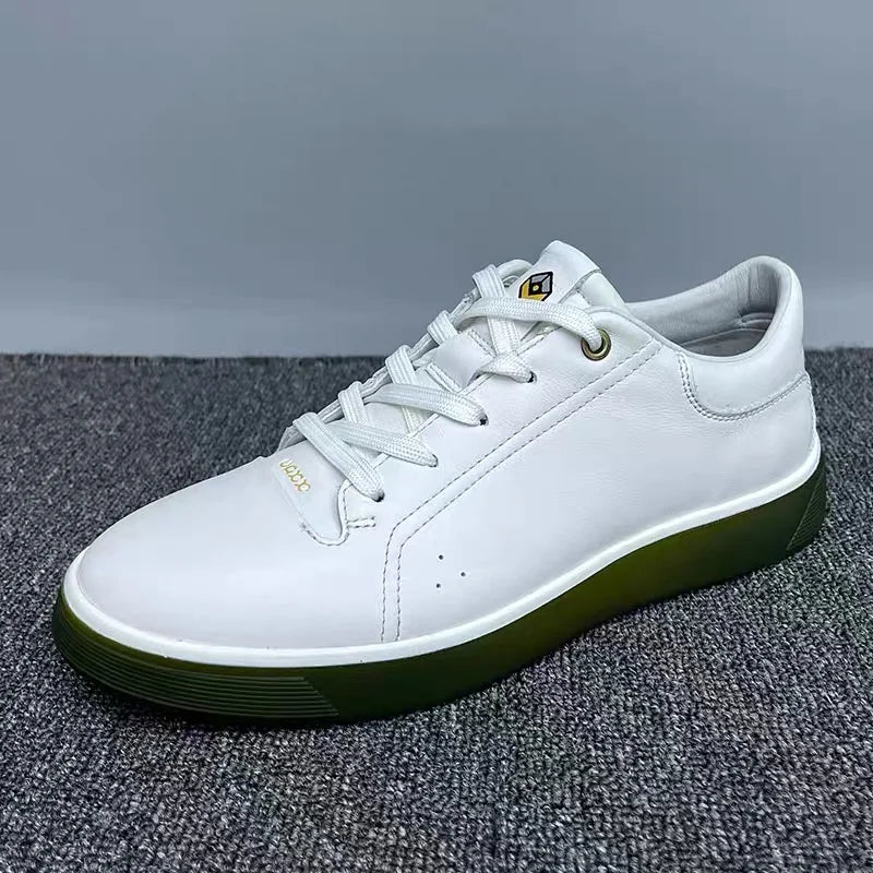 Fashion Genuine Leather Men Sneakers Breathable Comfort Classic Casual Shoes Mens Outdoor Walking Shoes Couple Footwear