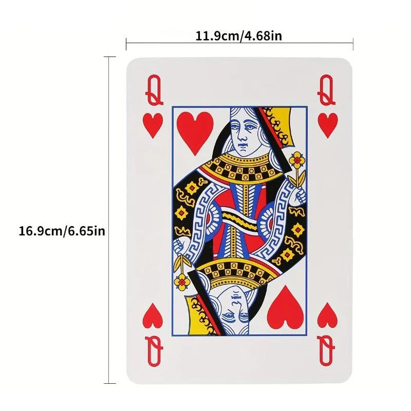 Oversized Playing Cards Jumbo 4x Larger Party Carnival Games For Adluts Juego De Mesa Familiar Divertido Funny Novelty Gifts