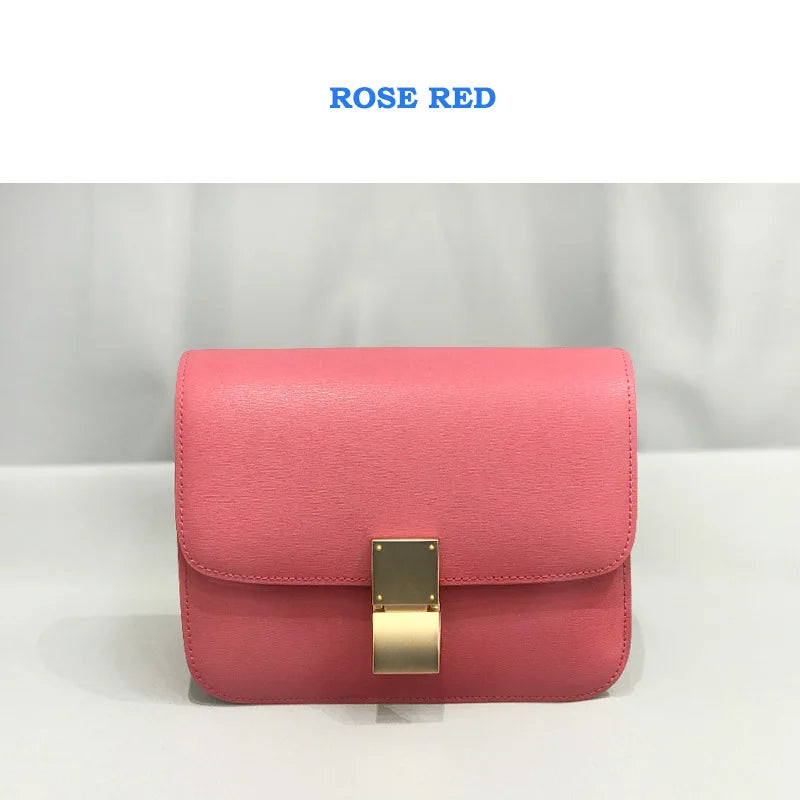 Women Shoulder Bag Female Split Leather Ins Vintage Messenger Lady Small Square Palm Texture Printing Box Flap Underarm Bag 2022