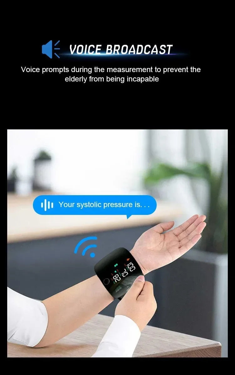 🖤 LINGKUN Wrist Blood Pressure Monitor,
LED Display | Fast Measurement | Digital Tensiometer | Heart Rate | USB Rechargeable