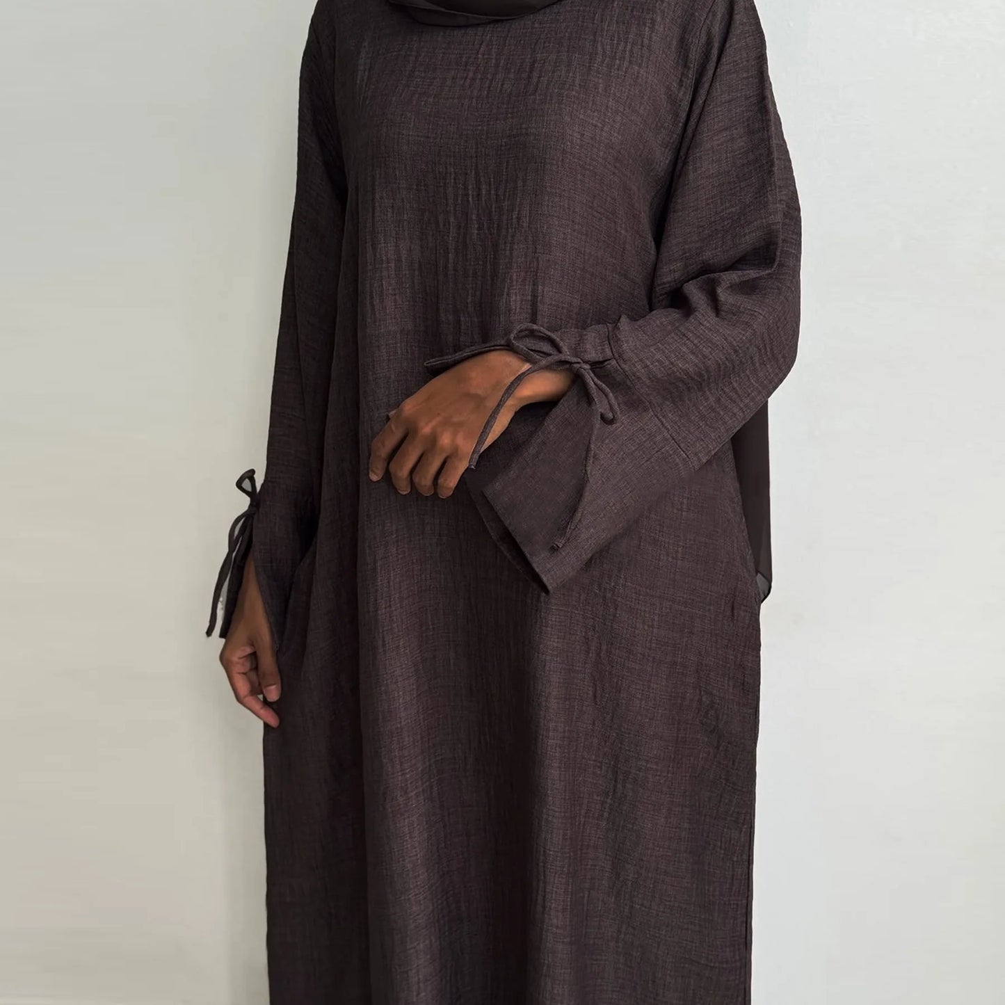 Loose Closed Abaya Dress New Women Pullover Muslim Dress Slit Cuffs Casual Hijabi Outwear Dubai Islamic Arab Clothing Ramadan