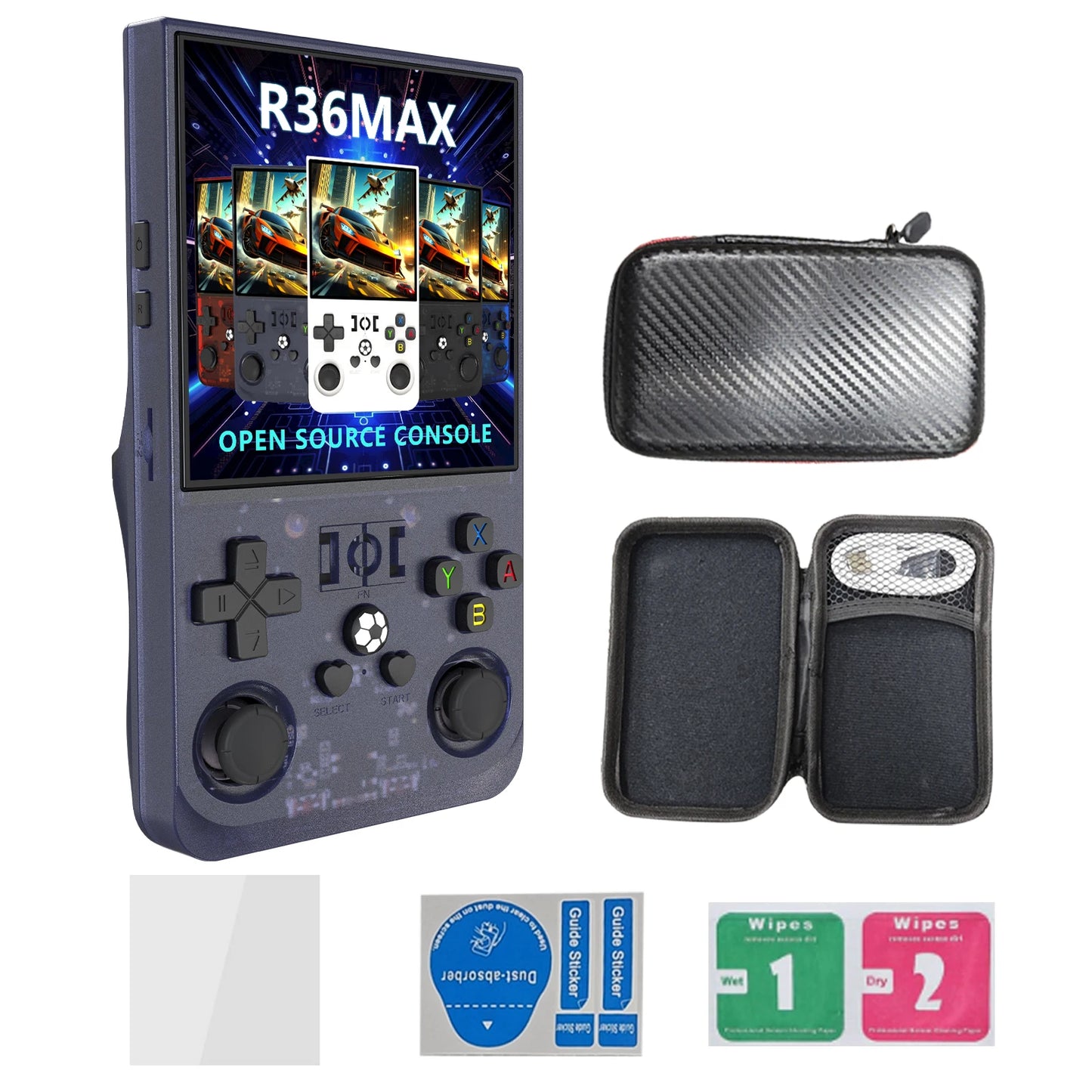 R36 Max Retro Video Game Console Consola Portable Handheld Game Player Android Linux System 4.0 Inch IPS Screen 64GB 128GB Wifi