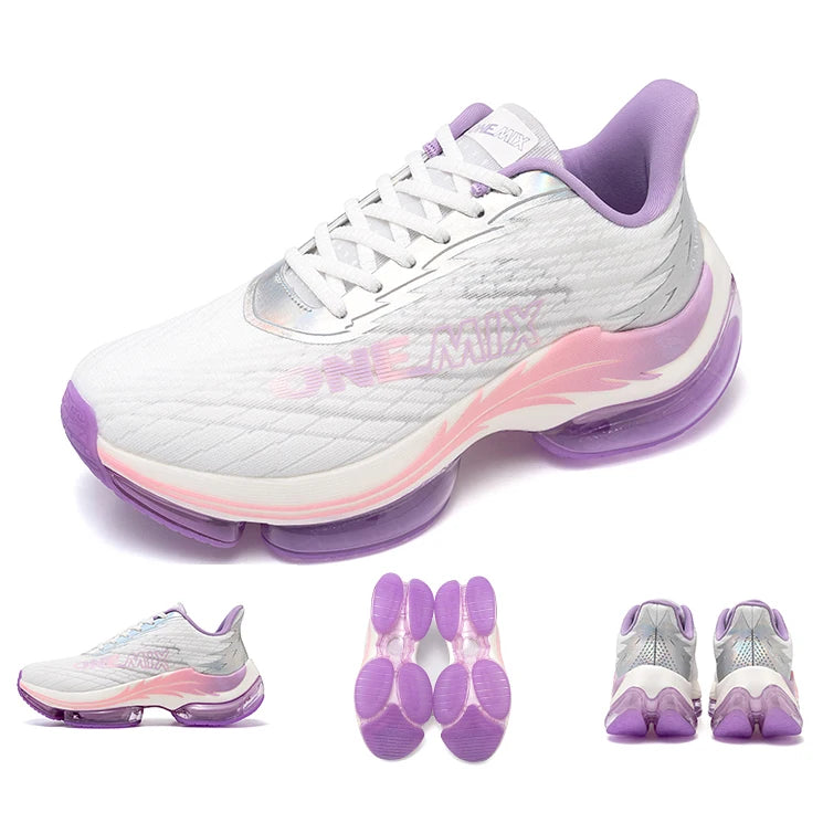 ONEMIX Air Cushion Running Shoes for Women Summer Lightweight Mesh Surface Breathable Sneakers Outdoor Fitness Sport Shoes