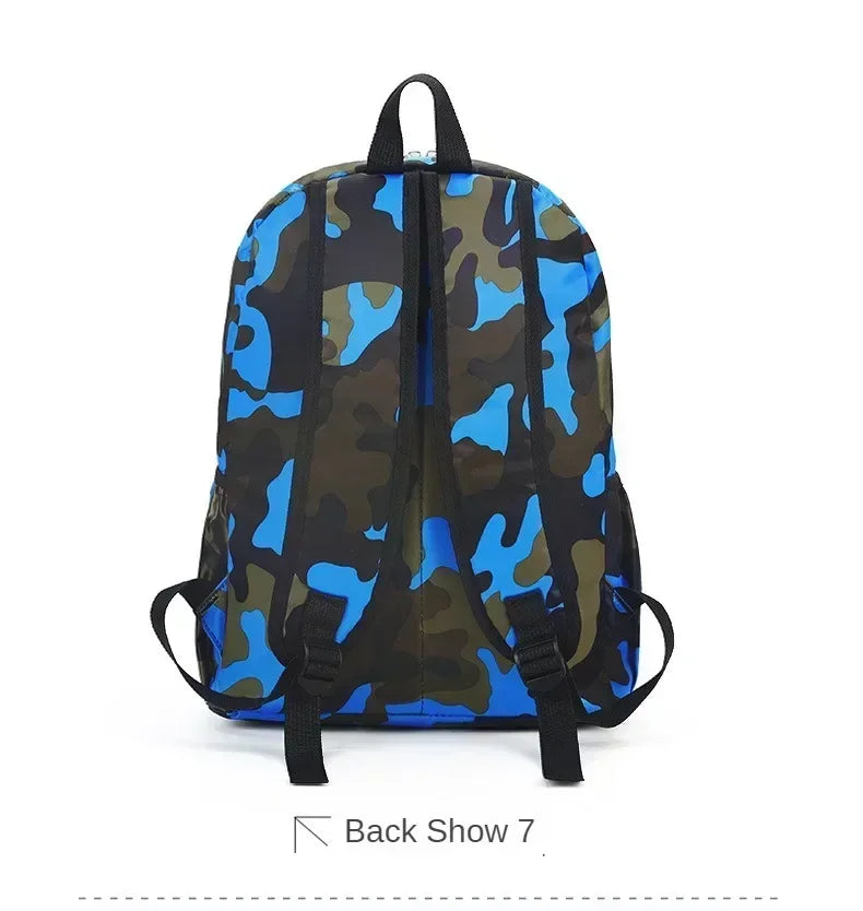 Children's Backpack Camouflage Backpack Elementary School Backpack Boys and Girls Reduce Burden First and Second Grade Backpack
