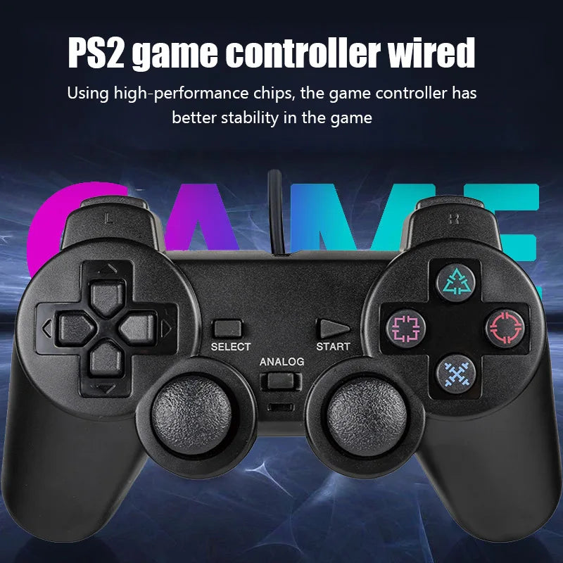 Wired Gamepad for Sony PS2 Controller for Mando PS2/PS2 Joystick for Playstation 2 Vibration Shock Joypad Wired USB PC Controle