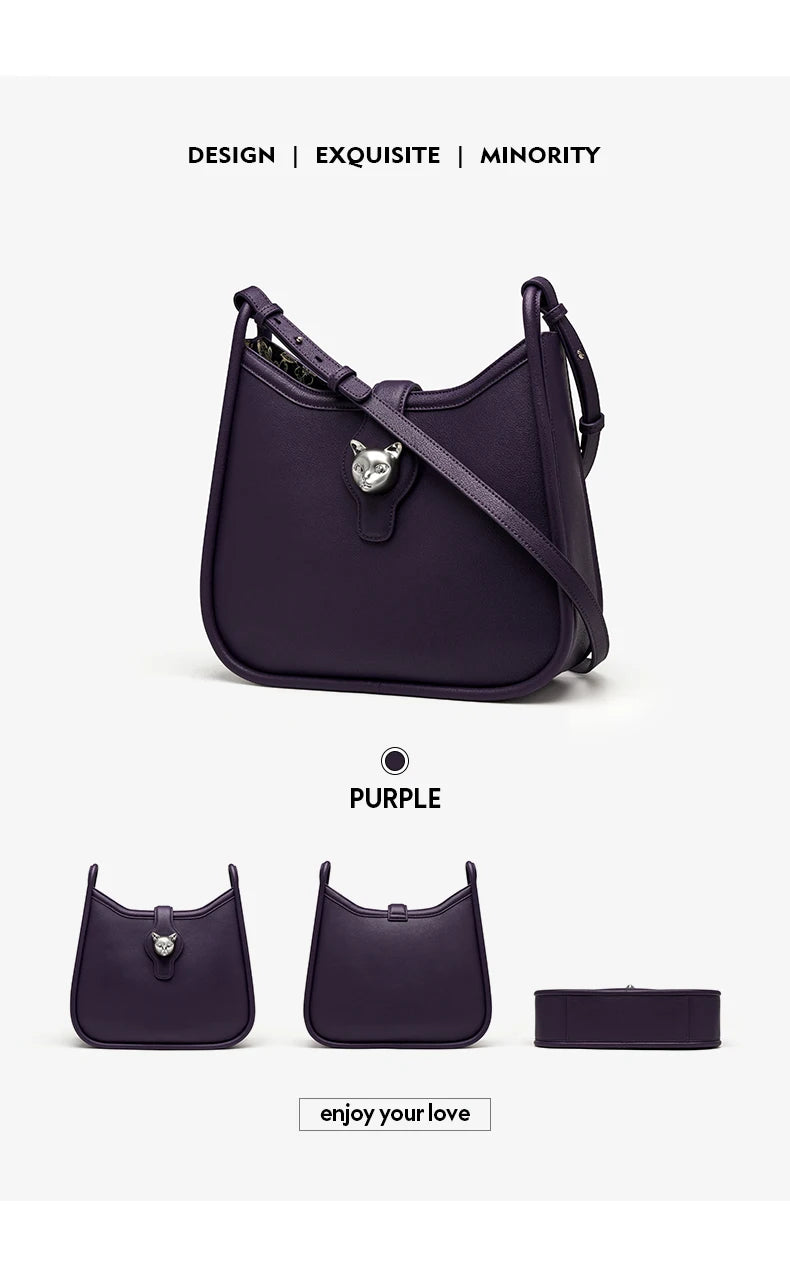 2025 CAT LUXURY BRAND NEW WOMEN'S SHOULDER BAG TRENDING RETRO STYLE VINTAGE CROSSBODY PURSE UNISEX MESSENGER BAGS