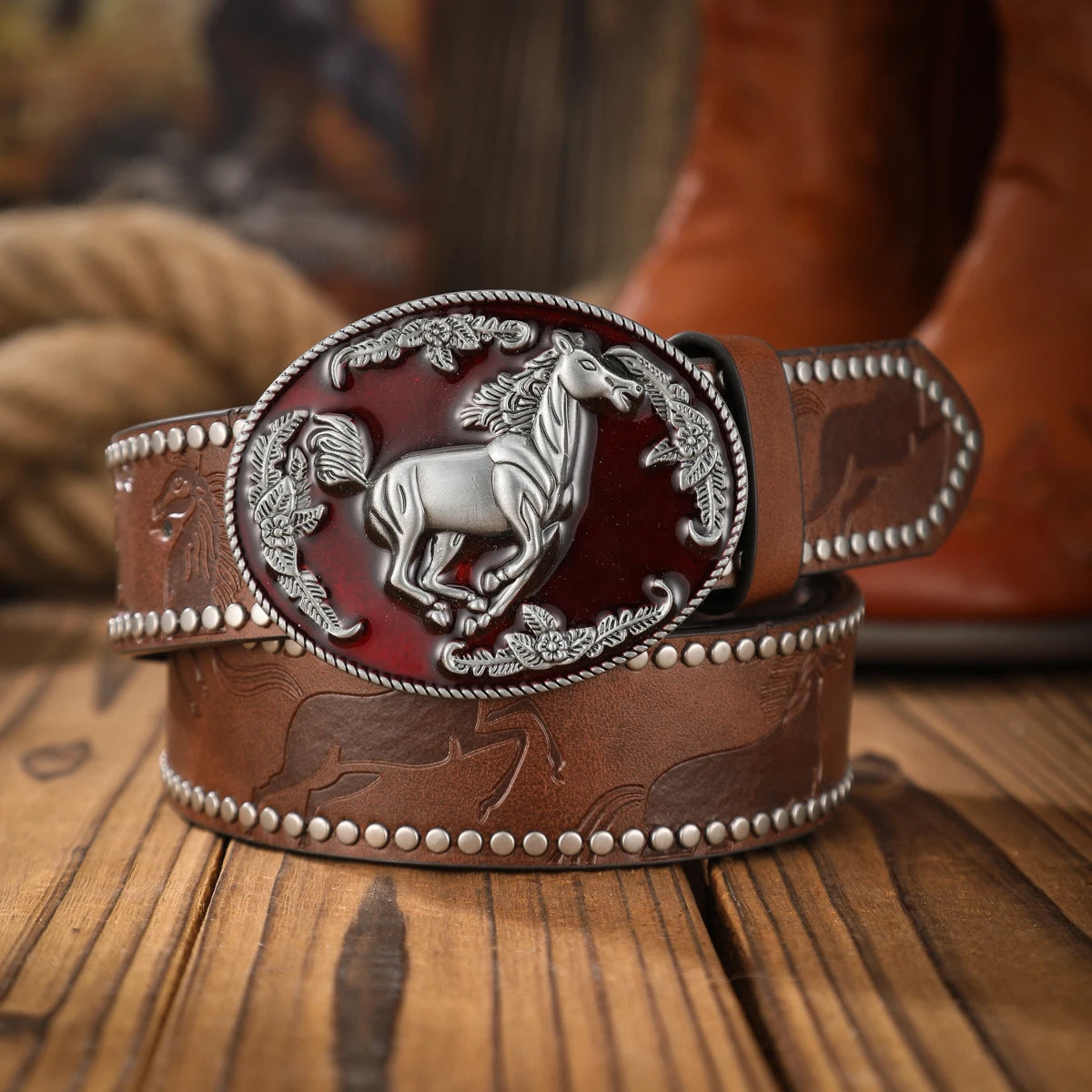Vintage and fashion collision! PU leather alloy buckle waistband, for both men and women, to create a personalized western style