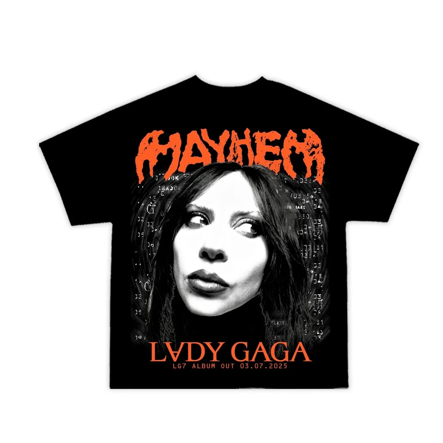 2025 Lady Gaga Mayhem New Album T Shirt Men Women Short Sleeve Cotton Tees Lady Gaga T-shirt Unisex Clothing Y2k Tops Streetwear