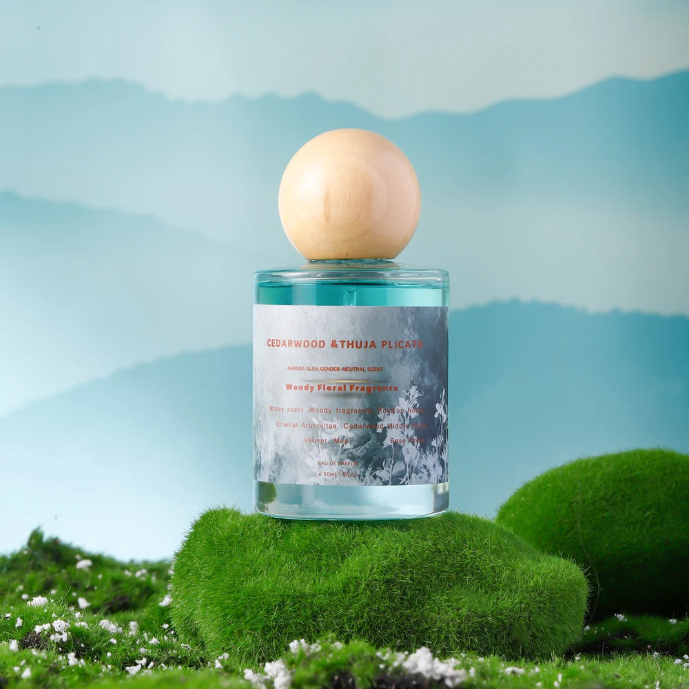 Wood Cedar Eau de Toilette Woody Floral Unisex Perfume with Cedarwood Vetiver Musk Moss 50ML Fragrance for Women Men Perfume