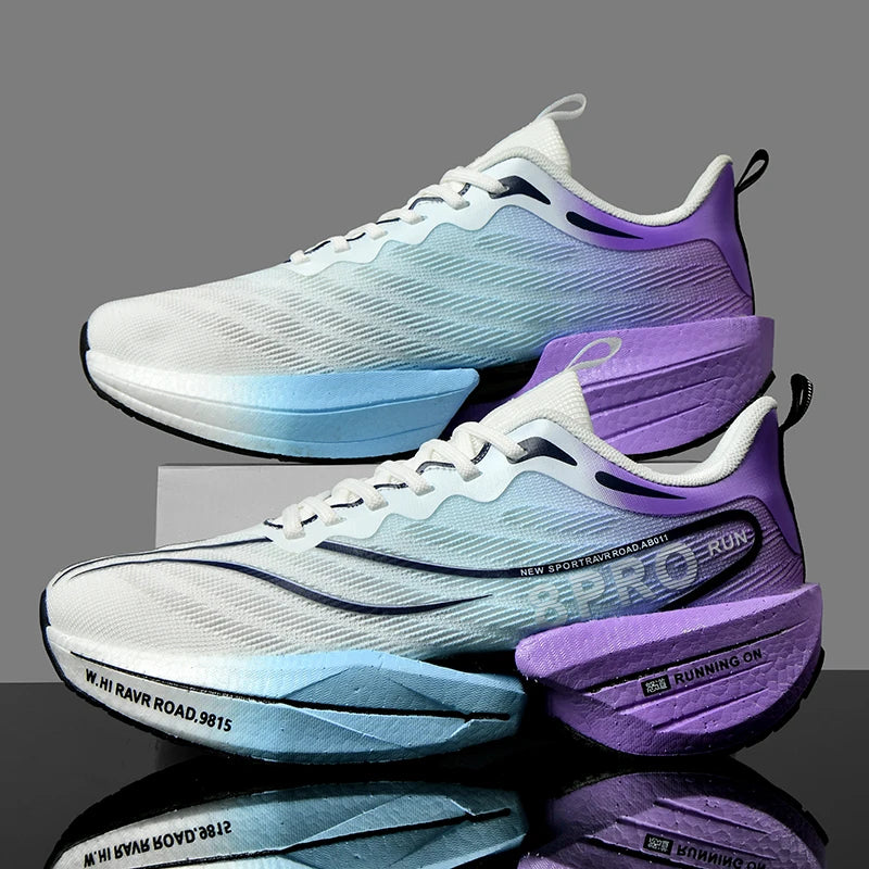 Marathon Full Palm Carbon Plate Sports Running Shoes Men Breathable Lightweight Women Comfortable Anti Slip Speciality Sneakers