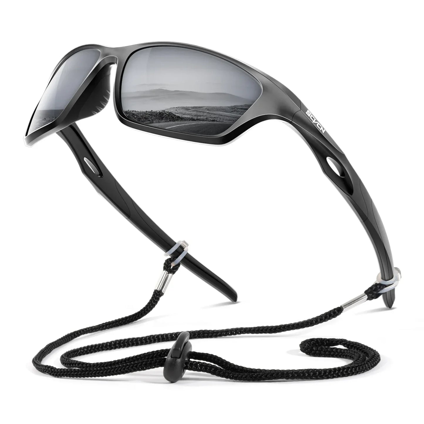 SCVCN New Outdoor Polarized Fishing Sunglasses Man Bike Cycling Glasses UV400 Hiking Goggle Women Mountain Sport Bicycle Eyewear