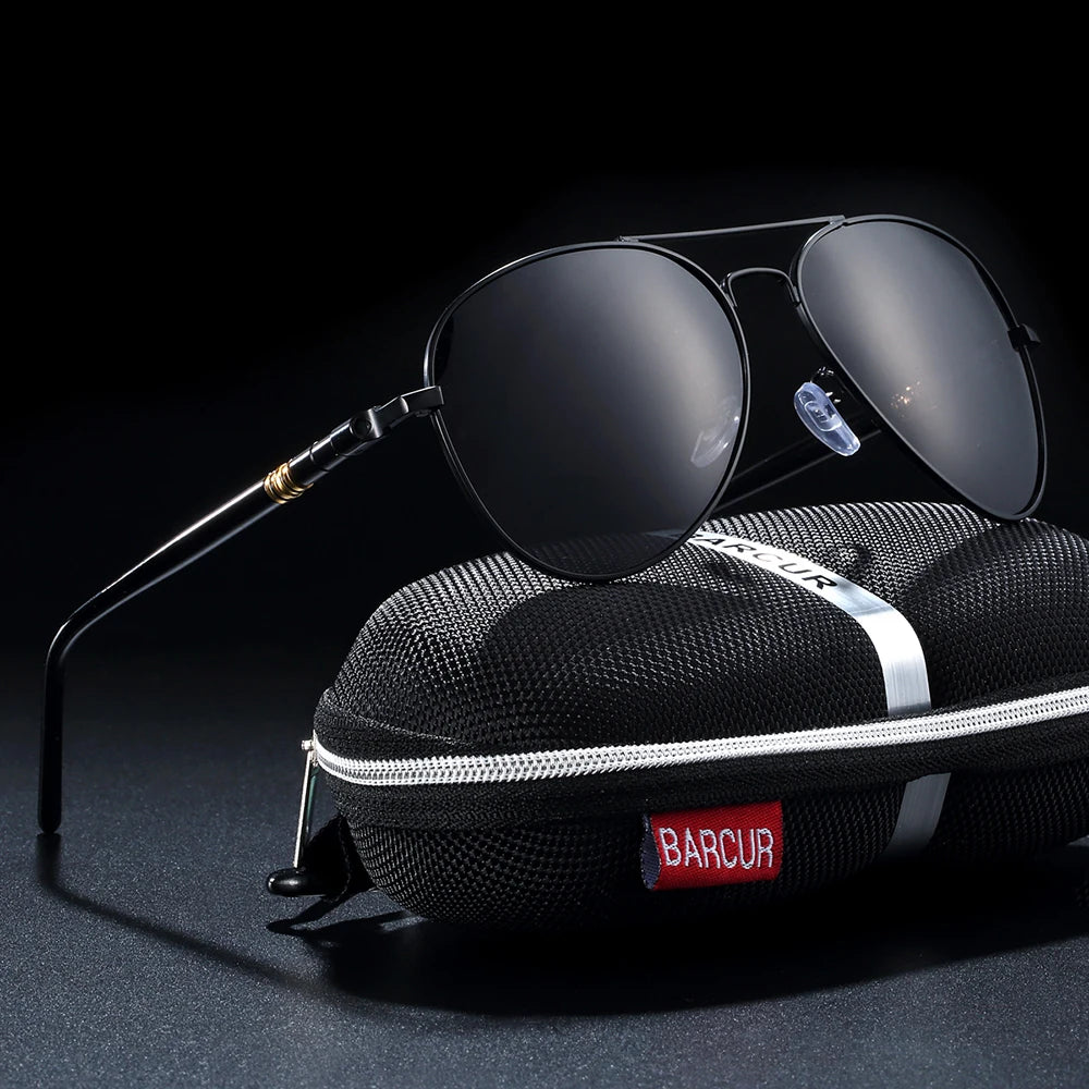 BARCUR Brand Sun glass With Box free Polarized Sunglasses Men Driving Sun Glasses Women Oculos UV 400 Sunglasses