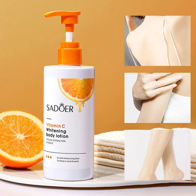 Vitamin C Body Lotion Whitening Creams Moisturising Exfoliating Leg Arm Back Body Skin Care Cream for Women Men
