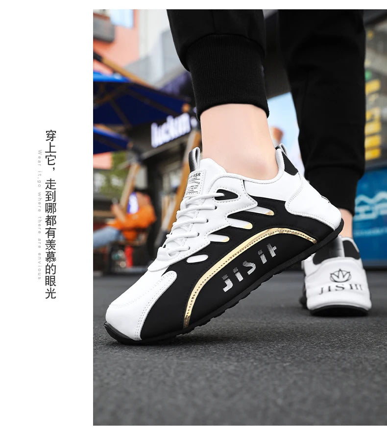 Luxury Men's Sneakers High Quality Leather Casual Shoes for Men Fashion All-match Sport Shoes Platform Comfor Men Running Shoes