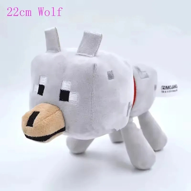Game MC Baby Pig Plush Stuffed Toys Wolf Ocelot Baby Pig Enderman Plush Soft Animals Toy Doll for Kids Children Gifts