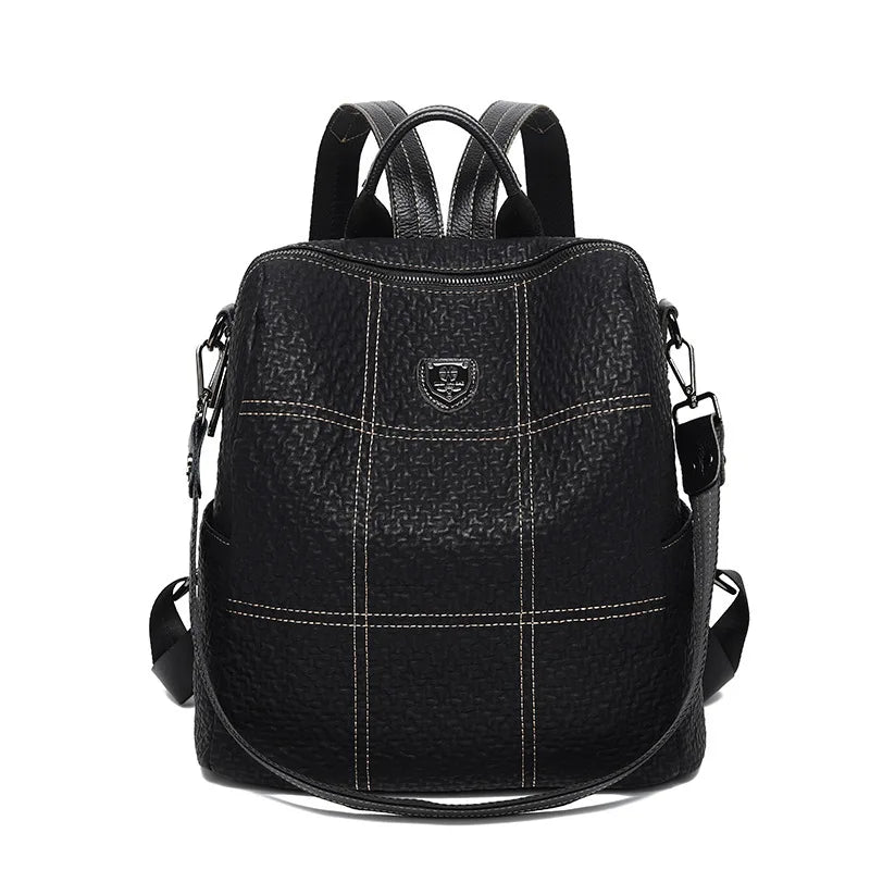 MOTAORA Women's Backpack High Quality Leather Backpack Ladies Large Capacity Anti-theft Shoulder Bag For Women Female Travel Bag