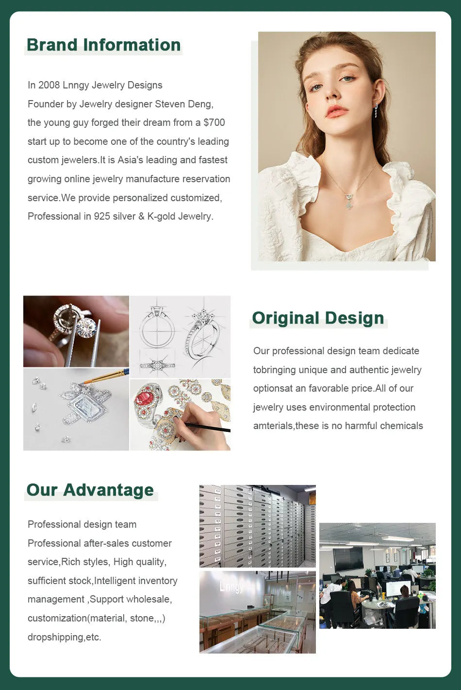 Lnngy Certified 925 Sterling Silver Chain Necklace Irregular Colorful Gemstone Pendant Necklaces for Women Collar Mujer