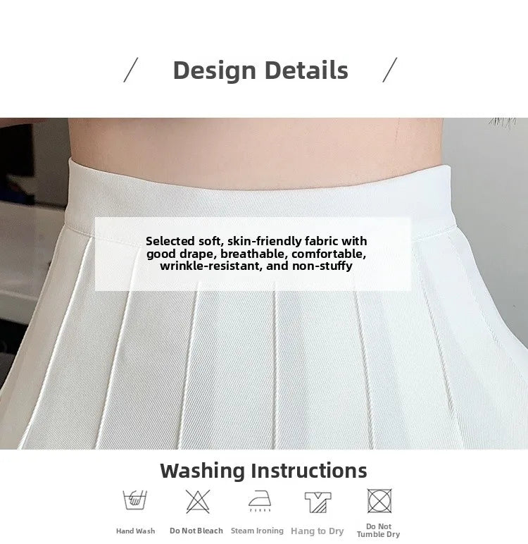 Slimming A-Line Skirt for ort Women High Waist Pleated Commuter Sle Net Gauze f Body Skirts Fem Faion