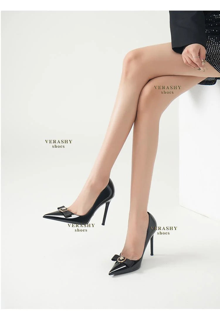 High Heels Women's Thin Heels Pointed French Temperament Bow Light Mouth Single Shoes Women