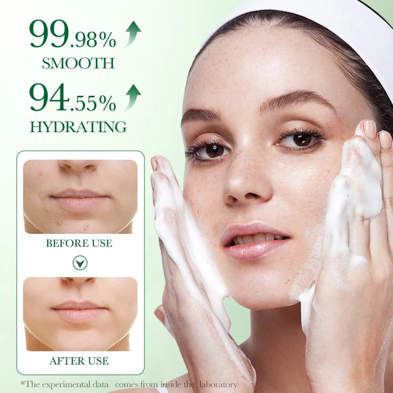 BIOAOUA Nourishing Centella Asiatica Facial Cleanser for Deep Pore Cleansing and Soothing Skin Care 100g